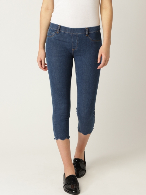 

MANGO Blue Cropped Jeggings