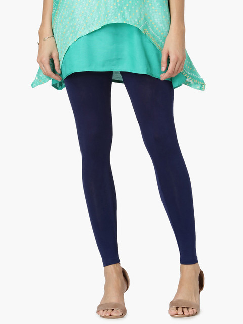 

Melange by Lifestyle Women Navy blue Solid Ankle-Length Leggings