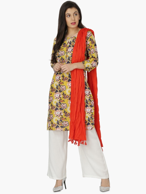 

Melange by Lifestyle Women Orange Solid Dupatta