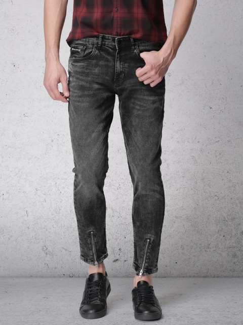 

Ecko Unltd Men Black Tapered Fit Mid-Rise Clean Look Stretchable Jeans