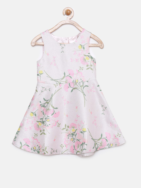 

The Childrens Place Girls Pink Printed Fit and Flare Dress