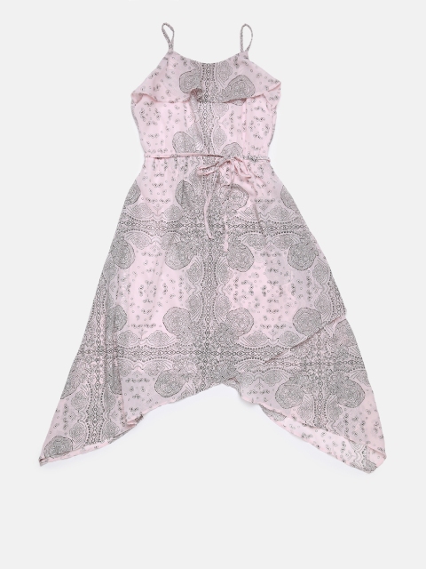 

The Childrens Place Girls Pink Printed Fit and Flare Dress