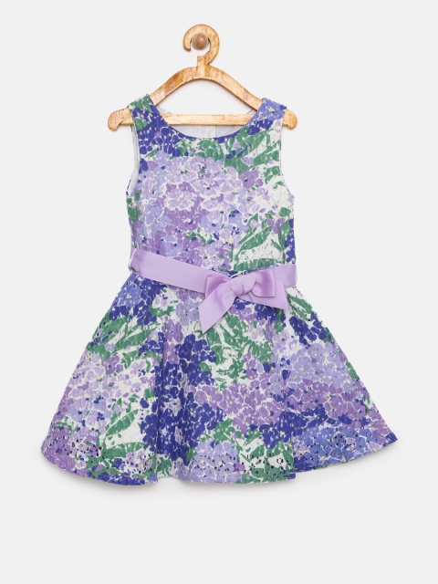 

The Childrens Place Girls Multicoloured Printed Fit and Flare Dress, Multi