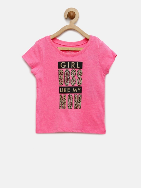 

The Childrens Place Girls Pink Printed Round Neck T-shirt