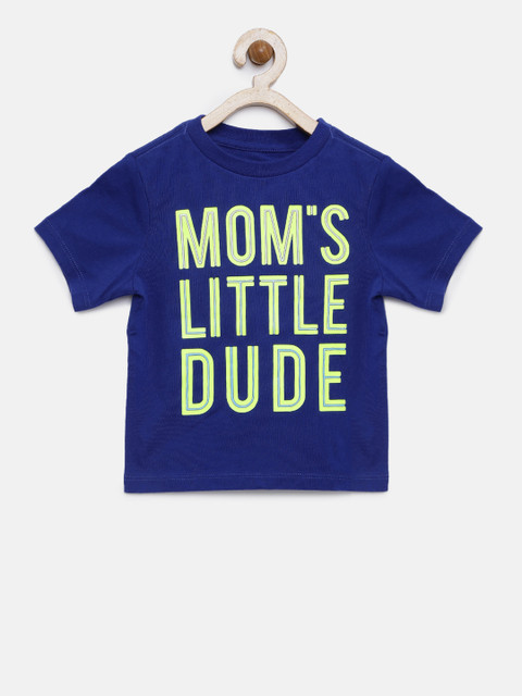 

The Childrens Place Boys Blue Solid Round Neck T-shirt