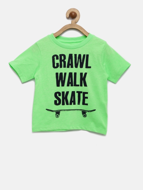 

The Childrens Place Boys Green Round Neck T-shirt