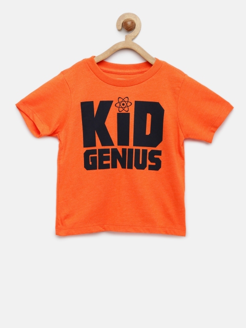 

The Childrens Place Boys Orange Round Neck T-shirt