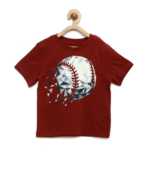 

The Childrens Place Boys Red Round Neck T-shirt