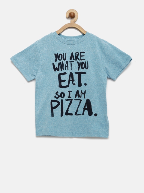 

The Childrens Place Boys Blue Printed Round Neck T-shirt