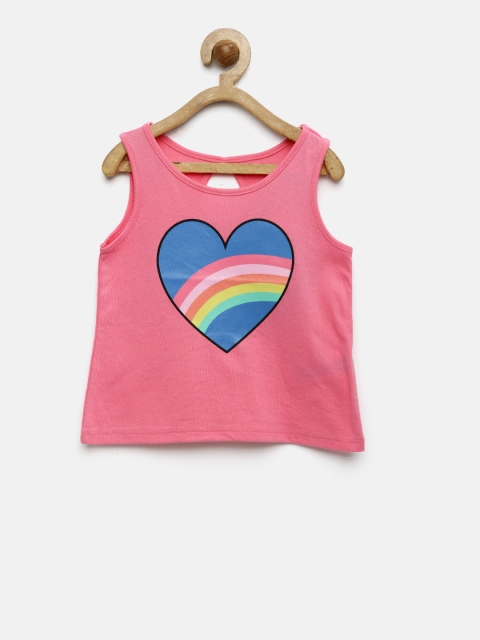 

The Childrens Place Girls Pink Printed Tank Top