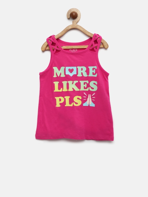 

The Childrens Place Girls Pink Printed Tank Top