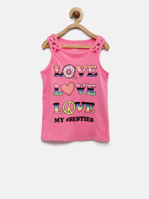 

The Childrens Place Girls Pink Printed Tank Top
