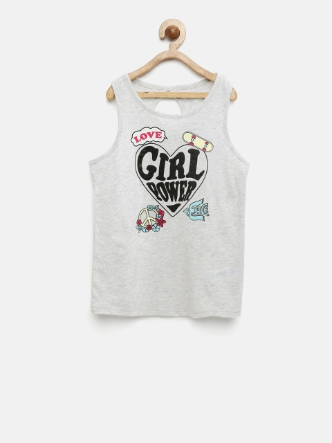 

The Childrens Place Girls Grey Printed Tank Top