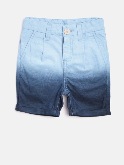 

United Colors of Benetton Boys Blue Dyed Shorts