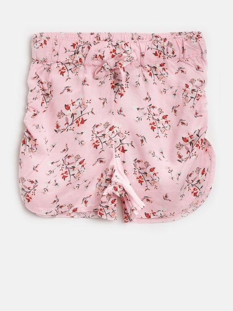 

United Colors of Benetton Girls Pink Printed Regular Fit Regular Shorts