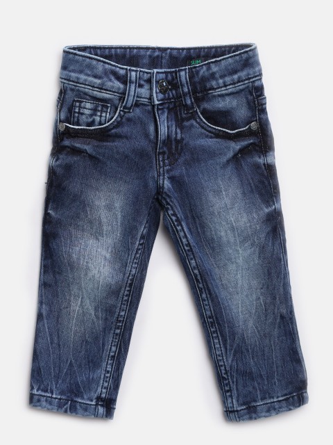 

United Colors of Benetton Boys Blue Mid-Rise Clean Look Stretchable Jeans