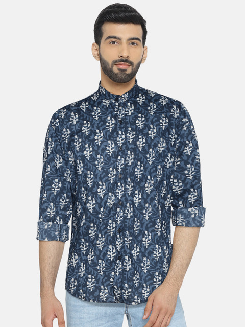 

Pepe Jeans Men Blue Regular Fit Printed Casual Shirt