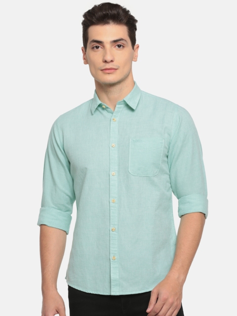 

Pepe Jeans Men Sea Green Regular Fit Solid Casual Shirt