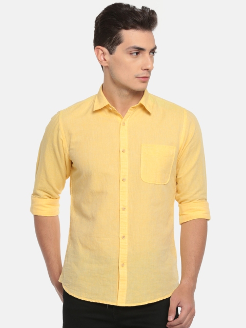 

Pepe Jeans Men Yellow Regular Fit Solid Casual Shirt