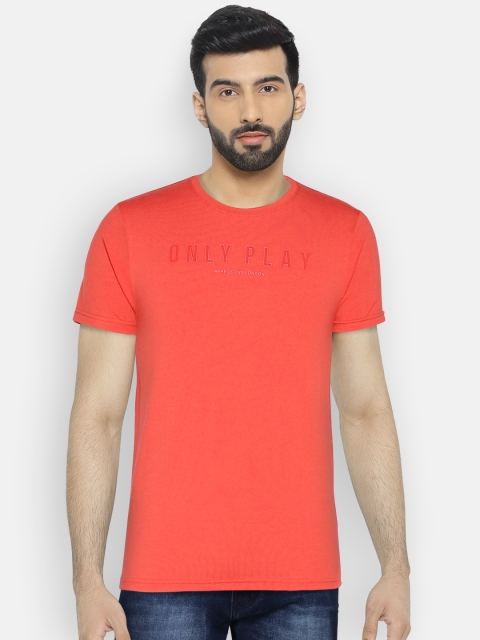 

Pepe Jeans Men Red Printed Round Neck T-shirt