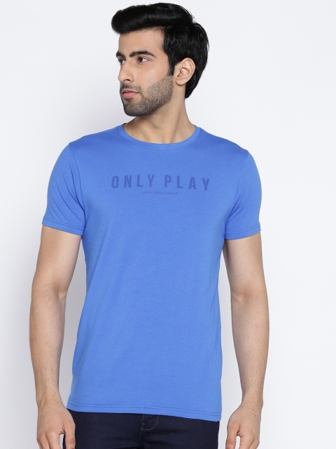 

Pepe Jeans Men Blue Printed Round Neck T-shirt