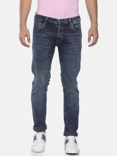

Pepe Jeans Men Blue Vapour Slim Fit Low-Rise Clean Look Stretchable Jeans