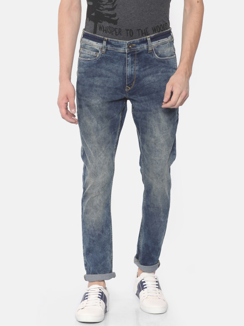 

Pepe Jeans Men Blue Carrot Slim Fit Low-Rise Clean Look Stretchable Jeans