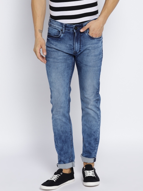 

Pepe Jeans Men Blue Slim Fit Low-Rise Low Distress Stretchable Jeans