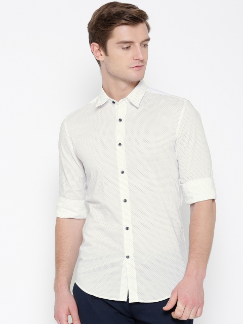 

Antony Morato Men White Slim Fit Printed Casual Shirt