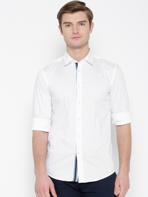 

Antony Morato Men White Slim Fit Solid Casual Shirt