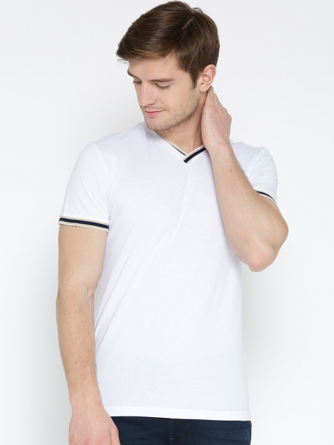 

Antony Morato Men White Solid V-Neck T-shirt