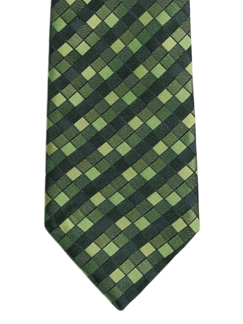 

Alvaro Castagnino Green Woven Design Skinny Tie