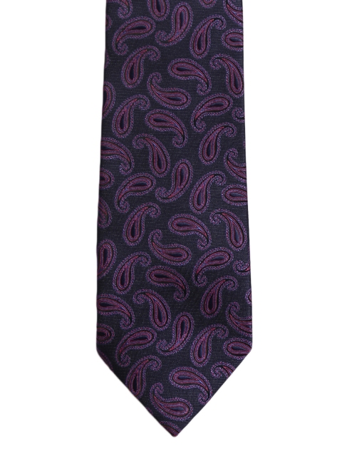 

Alvaro Castagnino Black & Purple Printed Skinny Tie
