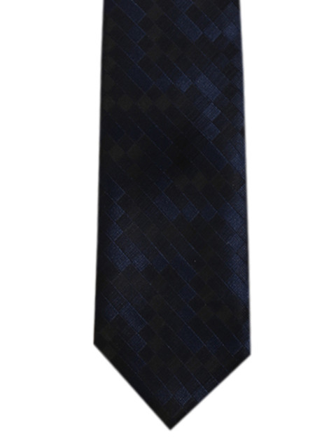 

Alvaro Castagnino Navy Blue & Black Checked Skinny Tie