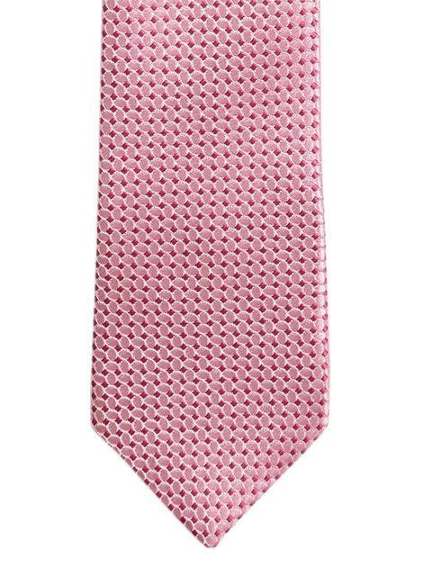 

Alvaro Castagnino Pink Woven Design Skinny Tie