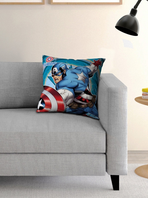 

Athom Trendz Blue Printed Cushion with Cushion Cover