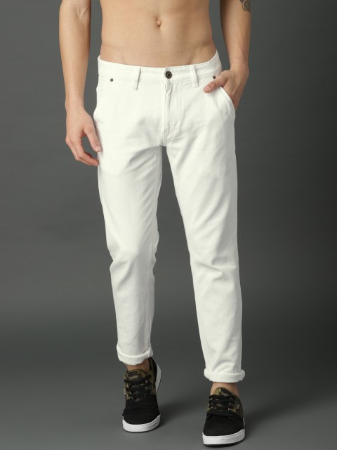 

Roadster Men White Carrot Fit Mid-Rise Clean Look Jeans