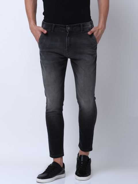 

LOCOMOTIVE Men Charcoal Slim Fit Mid-Rise Clean Look Stretchable Jeans