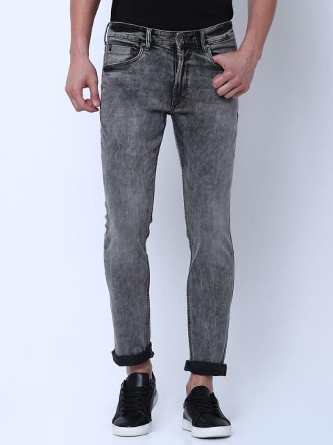 

LOCOMOTIVE Men Grey Slim Fit Mid-Rise Clean Look Stretchable Jeans