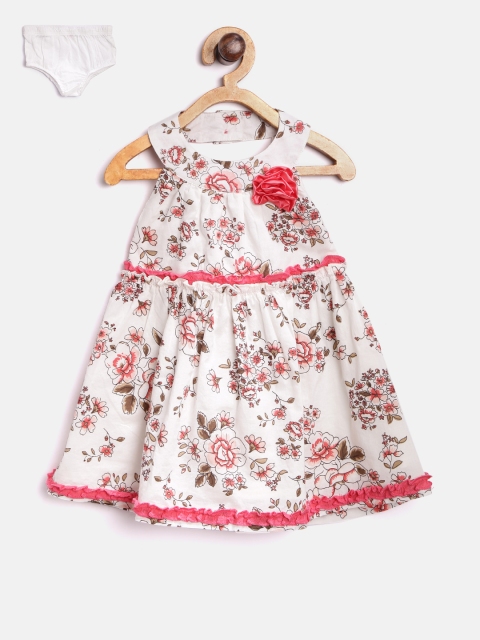 

Nauti Nati Girls Off-White Printed Fit and Flare Dress