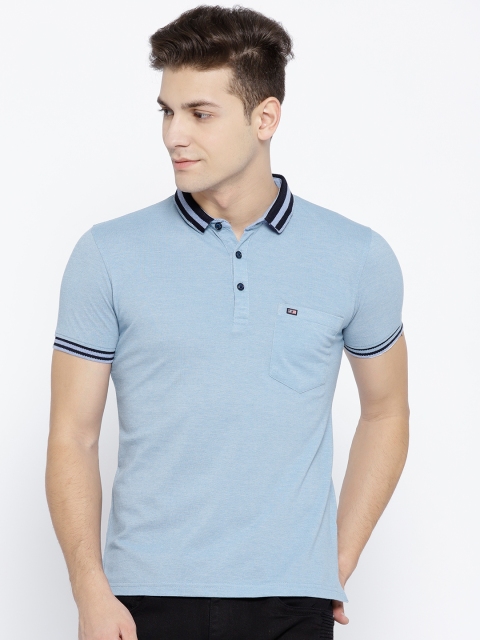 

Fort Collins Men Blue Solid Polo Collar T-shirt