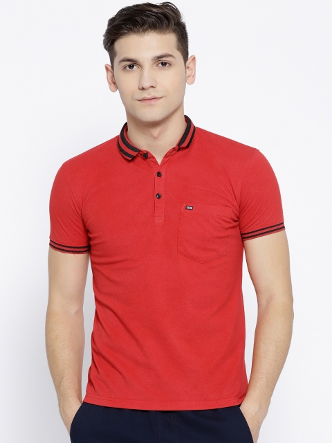

Fort Collins Men Red Solid Polo Collar T-shirt
