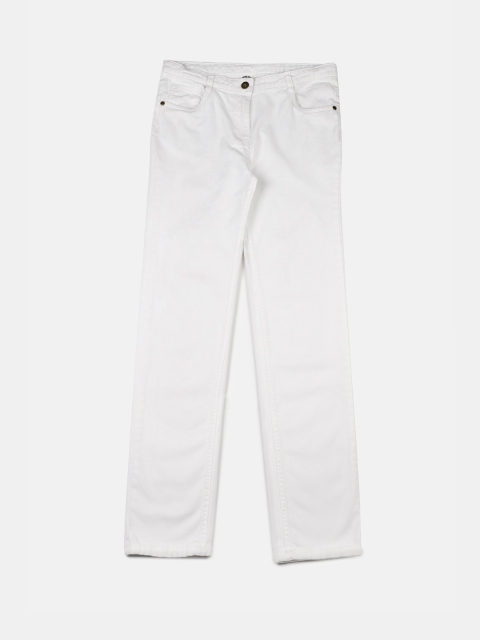 

YK Boys White Regular Fit Mid-Rise Clean Look Stretchable Jeans