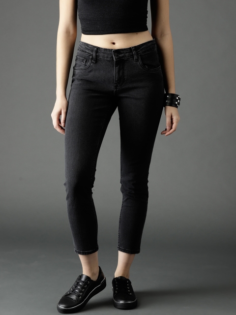 

Roadster GreenTurn Women Black Skinny Mid-Rise Recycled Poly Stretchable Jeans