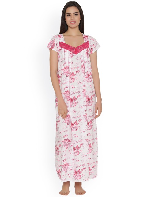 

Clovia Pink Printed Nightdress NS1066P22