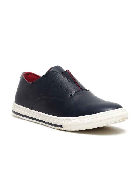 

LOCOMOTIVE Men Navy Blue Slip-On Sneakers