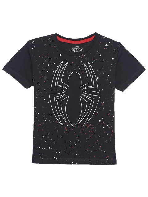 

Kids Ville Spiderman featured Black Tshirt for Boys