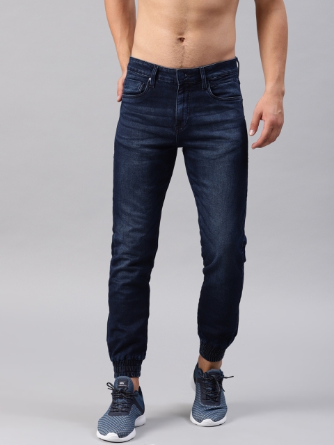 

HRX by Hrithik Roshan Men Blue Slim Fit Mid-Rise Clean Look Stretchable Jeans