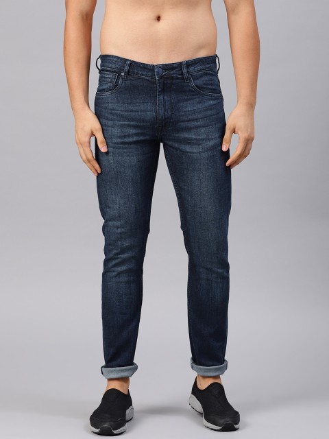 

HRX by Hrithik Roshan Men Blue Tapered Fit Mid-Rise Clean Look Stretchable Jeans