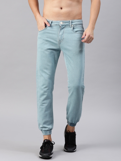 

HRX by Hrithik Roshan Men Blue Slim Fit Mid-Rise Clean Look Stretchable Joggers